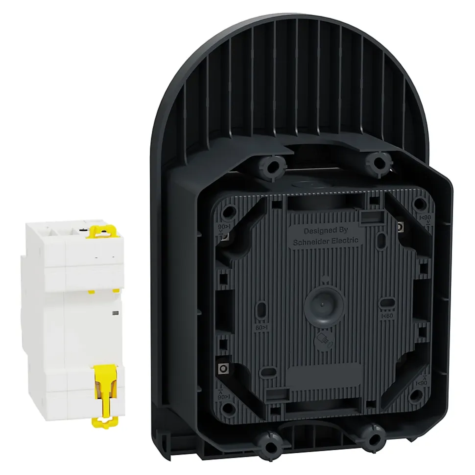 Kit Mureva EVlink - Protection + Prise courant 2P+T renforcée VE IP66 IK08 Gris Schneider Electric