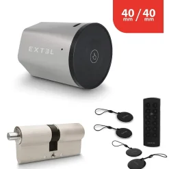 Kit Serrure Connectée Extel Lock + cylindre 40/40 mm + clavier sans fil + 2 badges supplémentaires