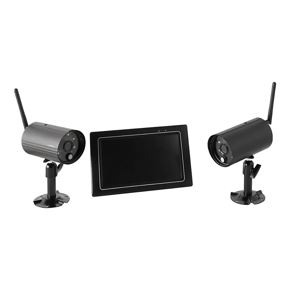 Kit vidéosurveillance intérieur et extérieur - 2 caméras Chacon 1080P - 4 canaux - 2 To