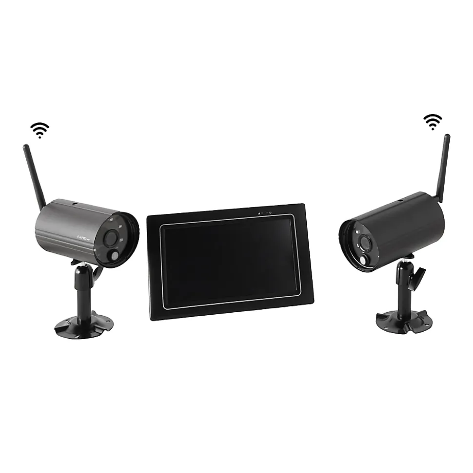 Kit vidéosurveillance intérieur et extérieur - 2 caméras Chacon 1080P - 4 canaux - 2 To