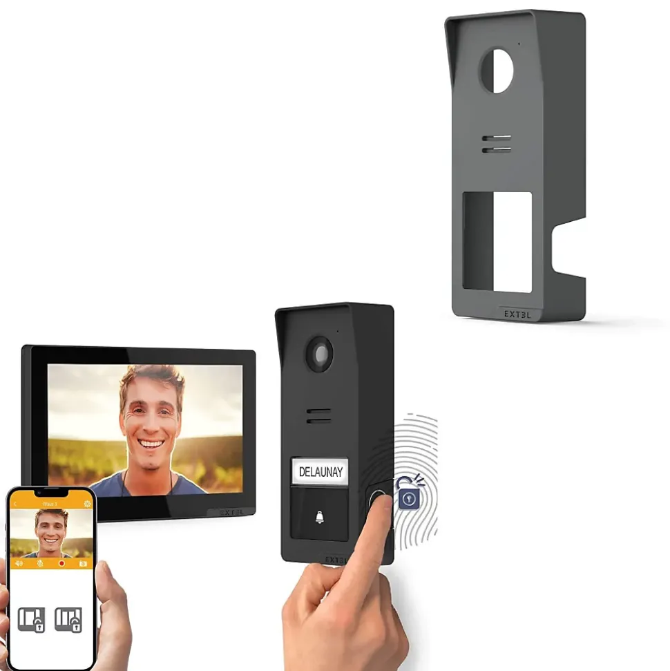 Kit visiophone sans fil connecté Wave 3 + coque graphite