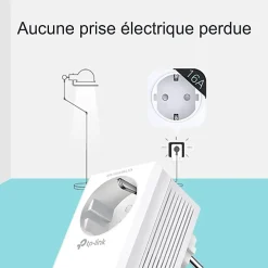 Kit 2x CPL AV1000 Gigabit WiFi AC1200 avec prise gigogne TP-Link