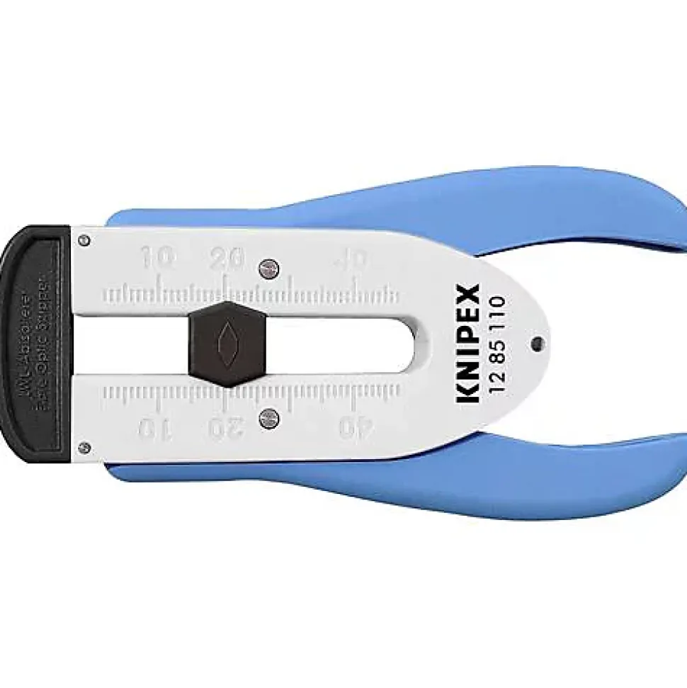 Knipex 12 85 110 SB - Pince à dénuder pour câbles à fibres optiques 190 mm, capacité 0,125 mm
