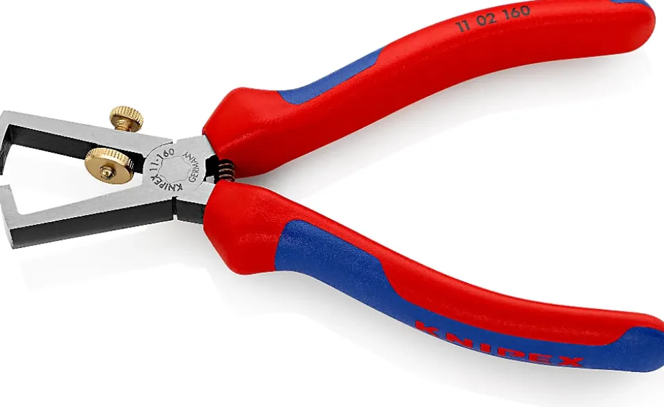 KNIPEX Pince à dénuder universelle 160 mm, poignées bi-matière, tête polie, réglage moleté 11 02 160 SB
