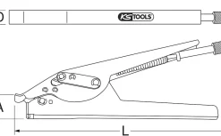 KS Tools - 115.1027 - Pince pour colliers plastiques capacité, 2,4 à 13 mm