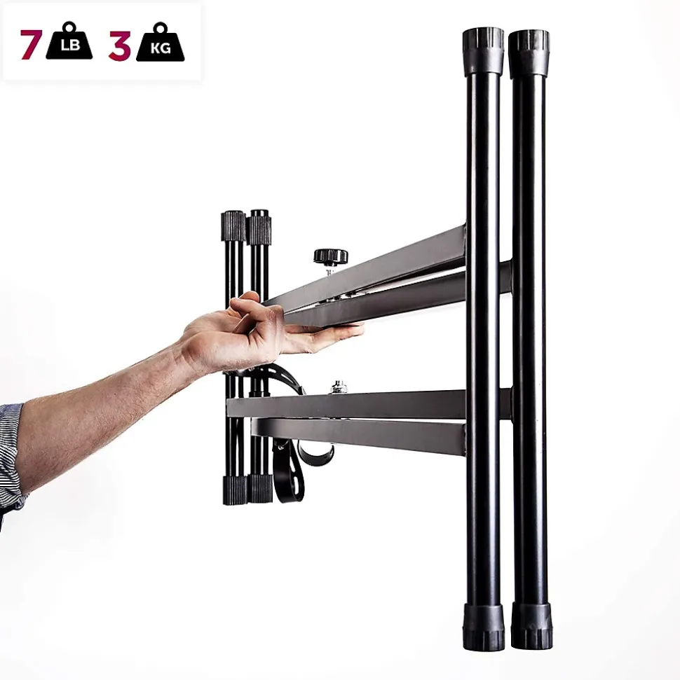 KS2B Support pour synthétiseur clavier Hauteur réglable de 33 à 98 cm Charge max 30 kg Vis et sangles de fixation Duronic