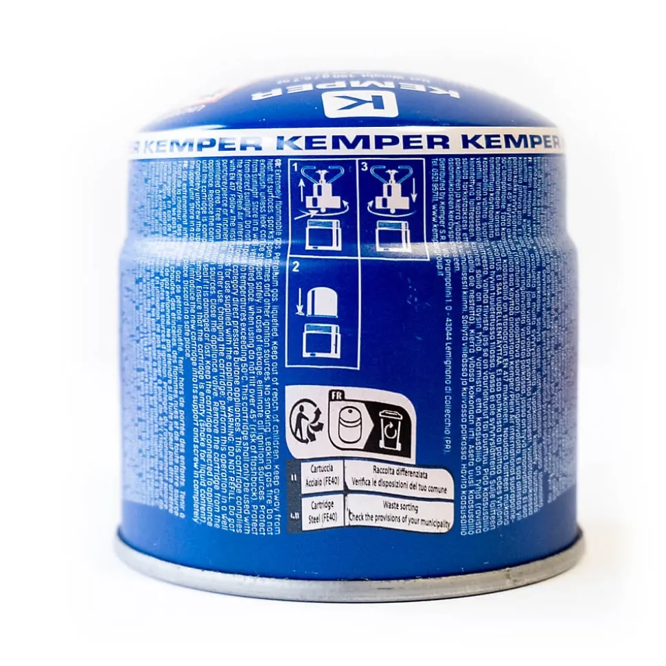 Lampe a souder Coque Acier Allumage piezo + 6 Cartouches de gaz 190gr STOP GAZ Perçables KEMPER