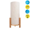 Lampe de table à accu MADITA H 48cm beige naturel LED intégrée intensité variable capteur tactile