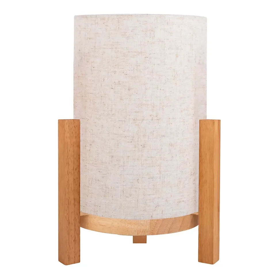 Lampe de table à accu MATILDA H 32cm beige naturel LED intégrée intensité variable capteur tactile