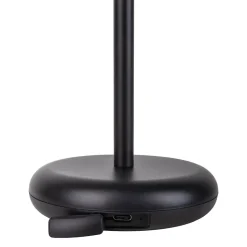 Lampe de table à accu PASI intérieur extérieur métal plastique noir intensité variable tactile fonction mémoire hauteur 26cm