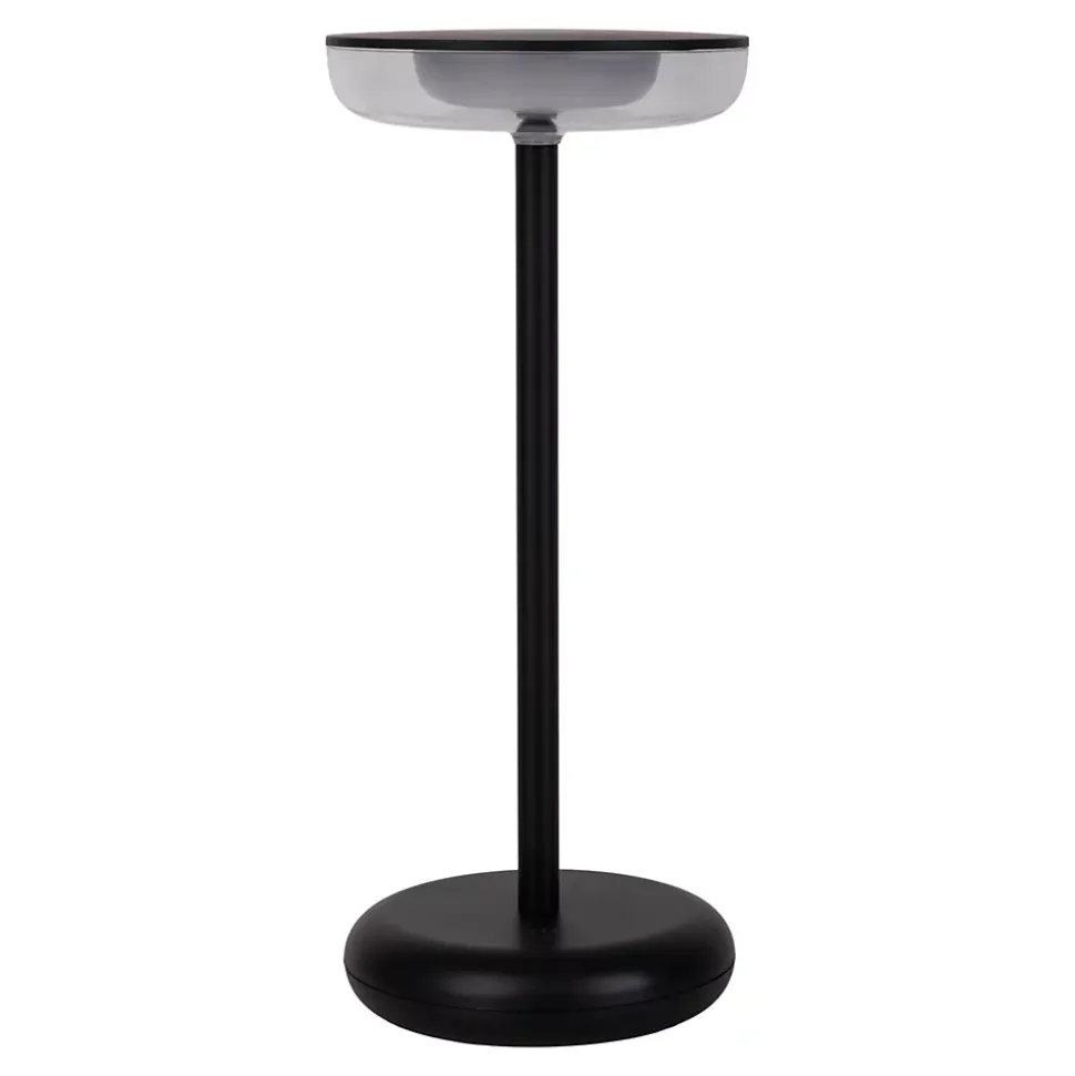 Lampe de table à accu PASI intérieur extérieur métal plastique noir intensité variable tactile fonction mémoire hauteur 26cm