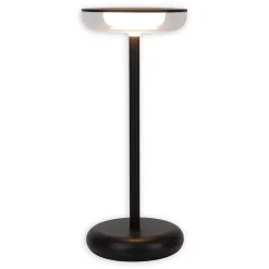 Lampe de table à accu PASI intérieur extérieur métal plastique noir intensité variable tactile fonction mémoire hauteur 26cm