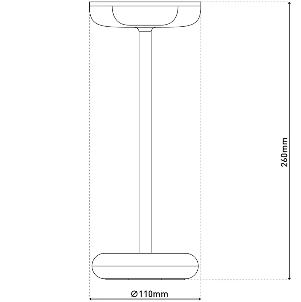 Lampe de table à accu PASI intérieur extérieur métal plastique rose intensité variable tactile fonction mémoire hauteur 26cm