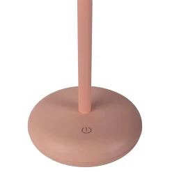 Lampe de table à accu PASI intérieur extérieur métal plastique rose intensité variable tactile fonction mémoire hauteur 26cm