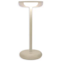 Lampe de table à accu PASI intérieur extérieur métal plastique beige intensité variable tactile fonction mémoire hauteur 26cm