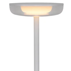 Lampe de table à accu PASI intérieur extérieur métal plastique blanc intensité variable tactile fonction mémoire hauteur 26cm