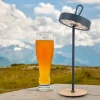 Lampe de table LED à accu magnétique pour l'extérieur et l'intérieur, en métal et plastique gris, hauteur 36 cm