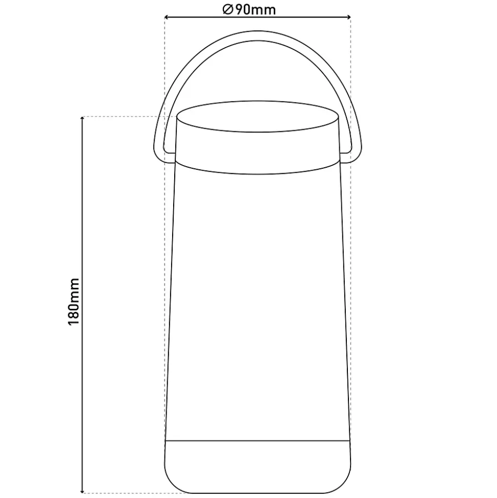 Lampe de table LED avec haut-parleur BT 'FESTA' pour l'extérieur en plastique noir avec LED intégrées, hauteur 18 cm
