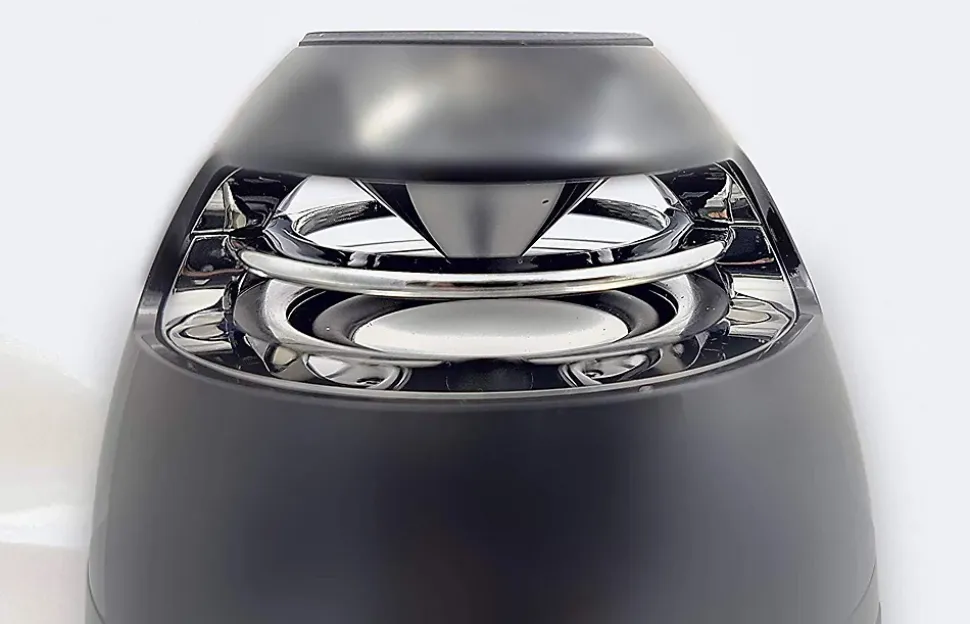 Lampe de table LED 'Muna' avec haut-parleur Bluetooth pour l'extérieur, en plastique noir, avec LED intégrée, hauteur 16,5 cm