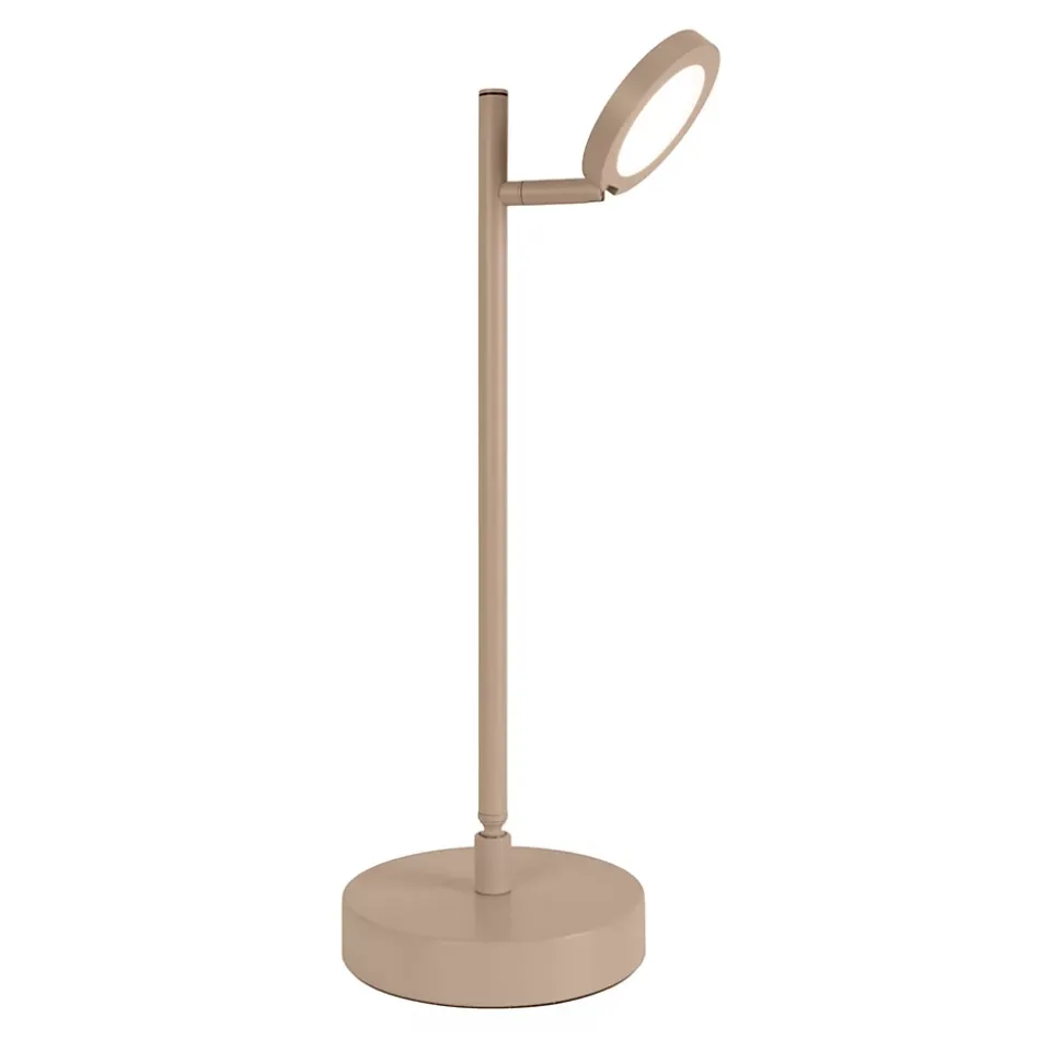 Lampe de table LED rechargeable LUPA 45cm aluminium Frosted Almonds plastique blanc LED variable capteur tactile hauteur 45cm