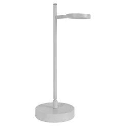 Lampe de table LED rechargeable LUPA 45cm aluminium blanc et plastique blanc LED intégrées intensité variable capteur tactile