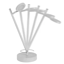 Lampe de table LED rechargeable LUPA 45cm aluminium blanc et plastique blanc LED intégrées intensité variable capteur tactile