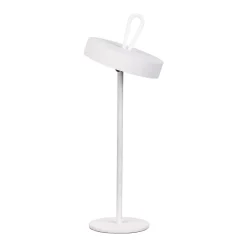Lampe de table LED rechargeable magnétique 'ELLA' pour l'extérieur et l'intérieur, en métal et plastique blanc , hauteur 35 cm