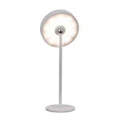 Lampe de table LED rechargeable magnétique 'ELLA' pour l'extérieur et l'intérieur, en métal et plastique blanc , hauteur 35 cm