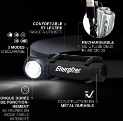 Lampe frontal polyvalente hybride Energizer