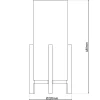 Lampe table accu MADITA H 48cm blanc naturel LED intégrée intensité variable capteur tactile