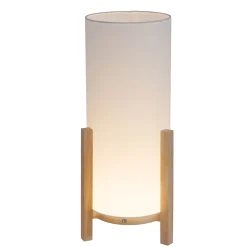 Lampe table accu MADITA H 48cm blanc naturel LED intégrée intensité variable capteur tactile