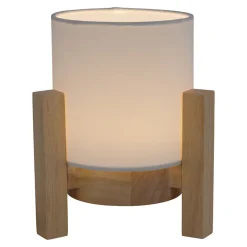 Lampe table accu MADITA H 19cm blanc naturel LED intégrée intensité variable capteur tactile