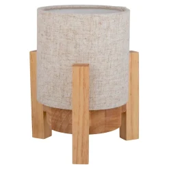 Lampe table accu MADITA H 19cm blanc naturel LED intégrée intensité variable capteur tactile