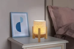 Lampe table accu MADITA H 19cm blanc naturel LED intégrée intensité variable capteur tactile