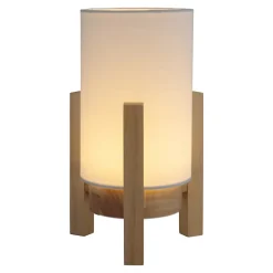Lampe table accu MADITA H 25cm blanc naturel LED intégrée intensité variable capteur tactile