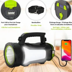 Lampe Torche FISHTEC LED + 1000 Lumens