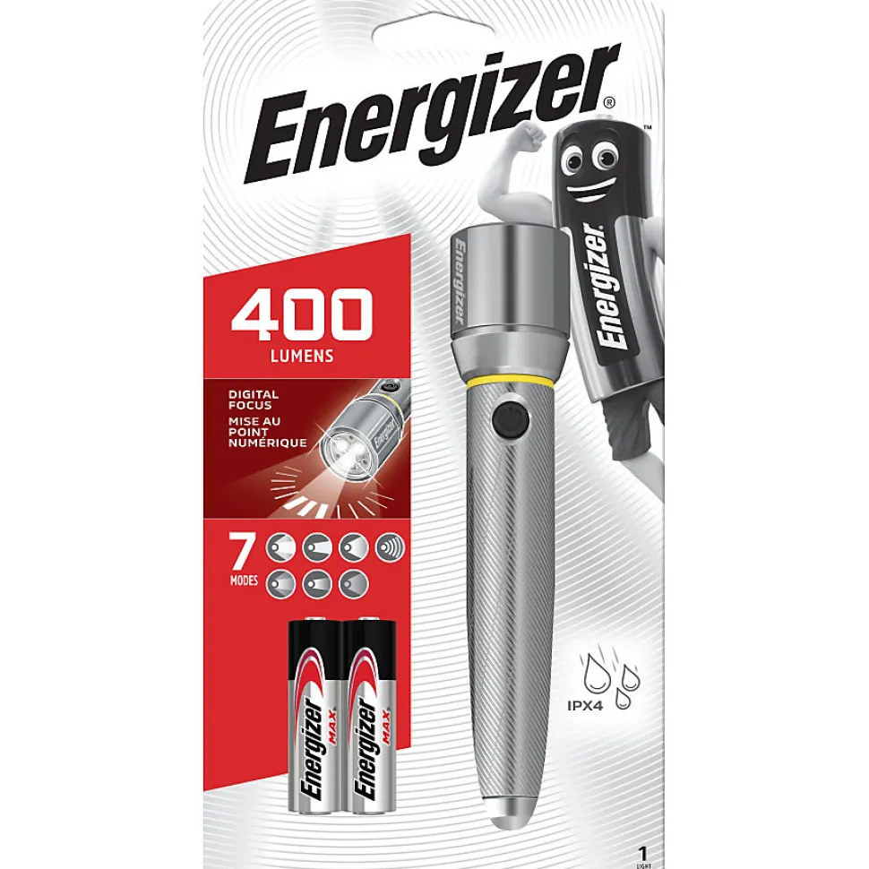 LAMPE TORCHE METAL VISION HD 2AA - 400 LUMENS