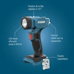 Lampe torche sans fil Erbauer ERI1106TOR 400lm 18V ( sans batterie)