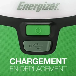 Lanterne de camping LED 1200 lumens Energizer Camping Vision autonomie 5h fonctionne par recharge USB