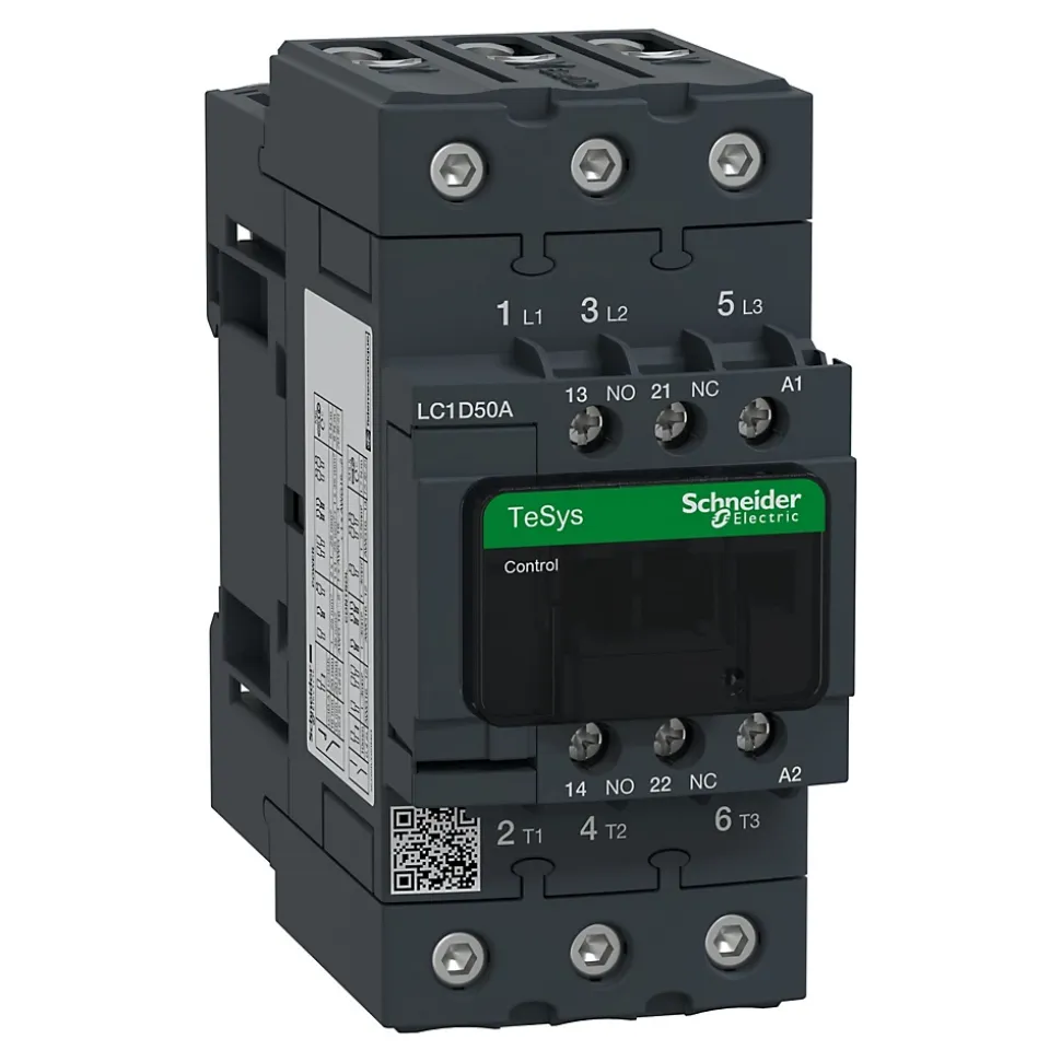 Lc1d50af7 Schneider - Contacteur Tripolaire - 3no - 50a - Bobine 110vca - Everlink Et Auto - Tesys Lc1d50