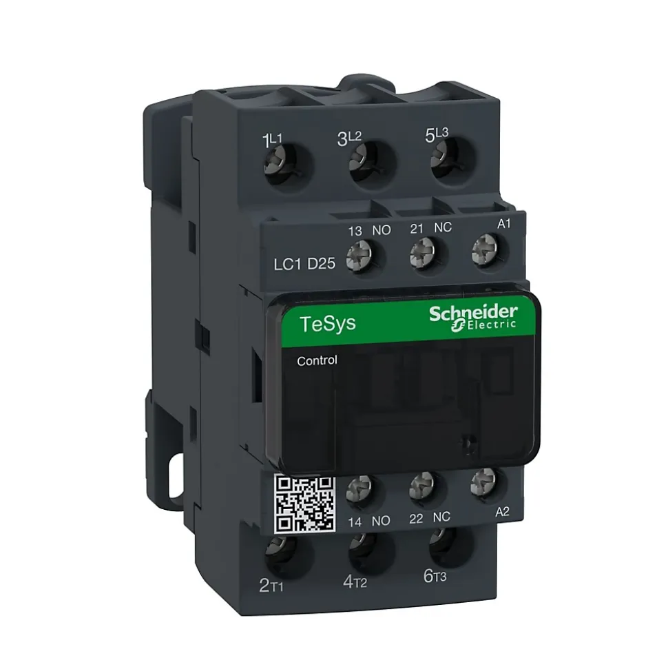 Lc1d25m7 Schneider - Contacteur Tripolaire - 3no - 25a - Bobine 220vca - Vis