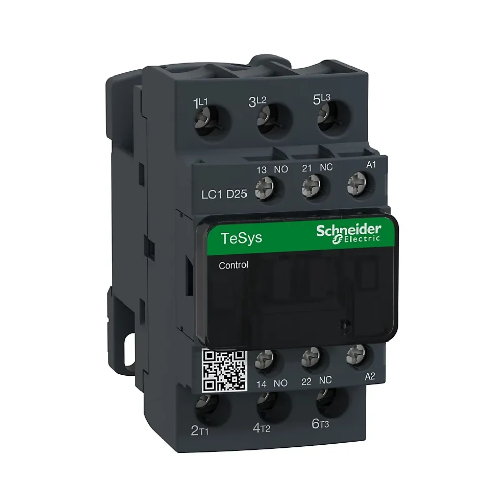 Lc1d25m7 Schneider - Contacteur Tripolaire - 3no - 25a - Bobine 220vca - Vis