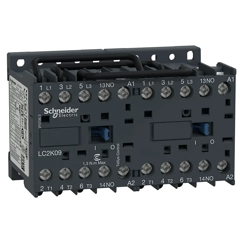 Lc2k0901b7 Schneider - Contacteur Inverseur Tripolaire - 3no - 9a - Bobine 24vca - Vis