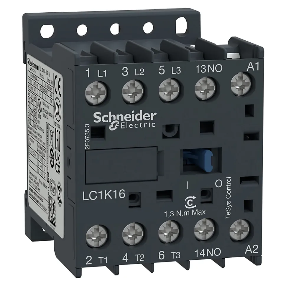 Lc1k1610b7 Schneider - Mini Contacteur Tripolaire - 3no - 16a - Bobine 24vca - Vis