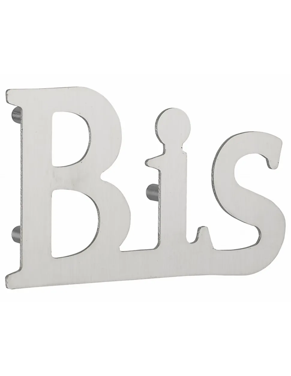 Lettre BIS inox H.76mm à visser - THIRARD