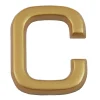 Lettre de maison - marquage C - en PVC - couleur or - autocollant - hauteur 3,7 cm - Chapuis LD37C