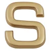 Lettre de maison - marquage S - en PVC - couleur or - autocollant - hauteur 3,7 cm - Chapuis LD37S