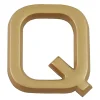 Lettre de maison - marquage Q - en PVC - couleur or - autocollant - hauteur 3,7 cm - Chapuis LD37Q