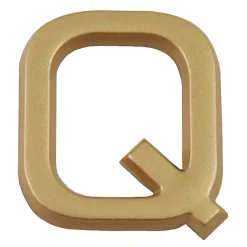 Lettre de maison - marquage Q - en PVC - couleur or - autocollant - hauteur 3,7 cm - Chapuis LD37Q