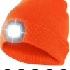 LIGHTHOUSE: Bonnet avec lampe frontale LED rechargeable. Orange